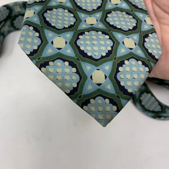 SOLD Christian Dior Mens Geometric Kaleidoscope Silk Neck Tie Multicolor - Picture 7 of 7